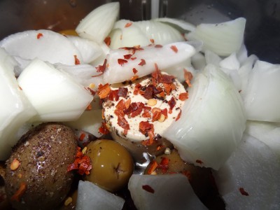 Add some pepper flakes Add some pepper flakes