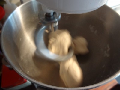 Desired bread dough consistency while mixing