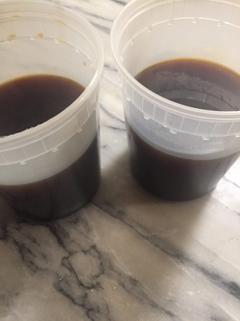 Demi glace in quart containers.