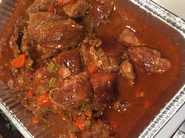 Cider Braised Pork Shoulder with Sauce Espanole