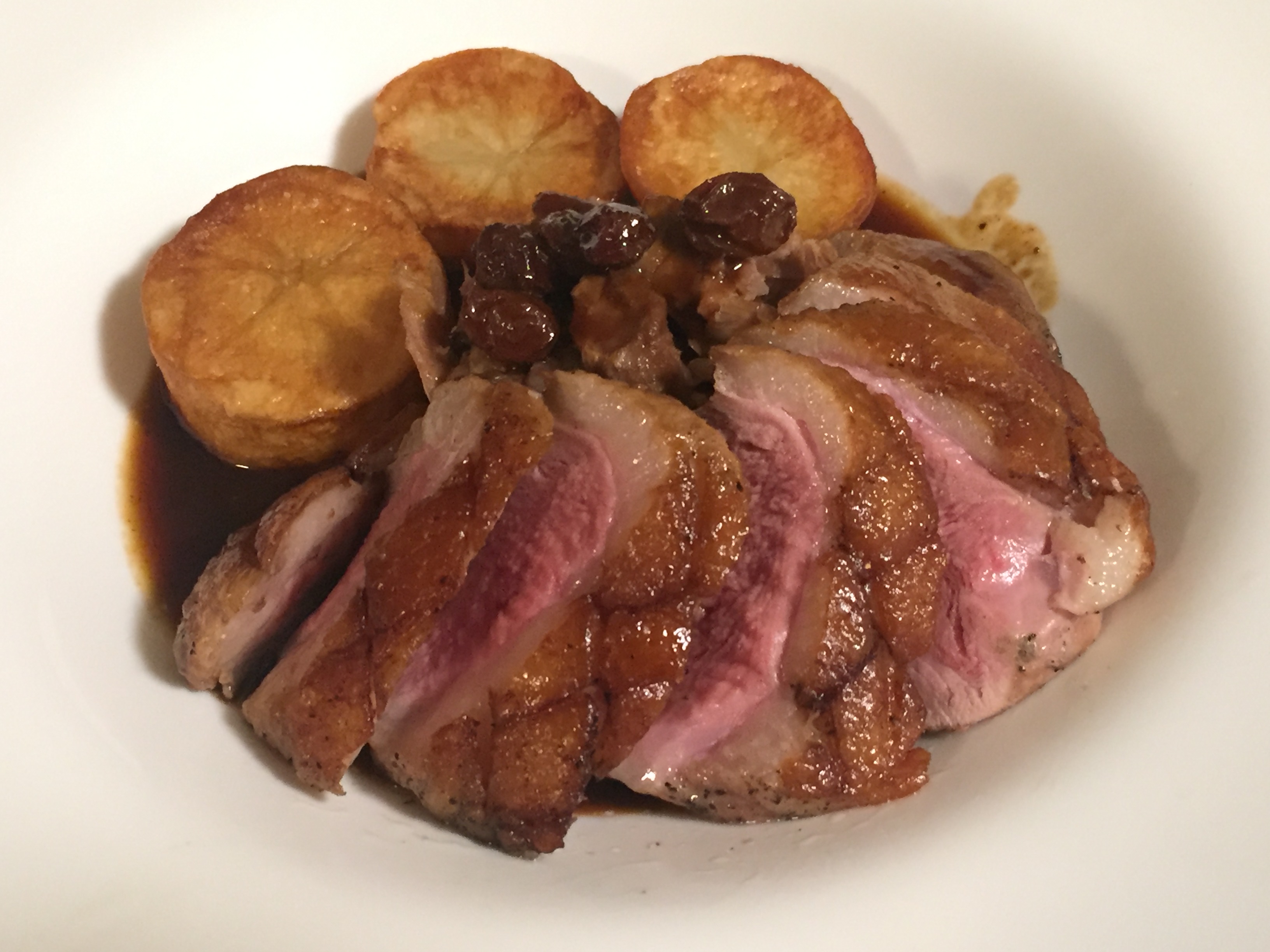 Sous Vide Breast of Duck with Pulled Confit Leg